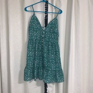 Button Front Floral Sundress - Small